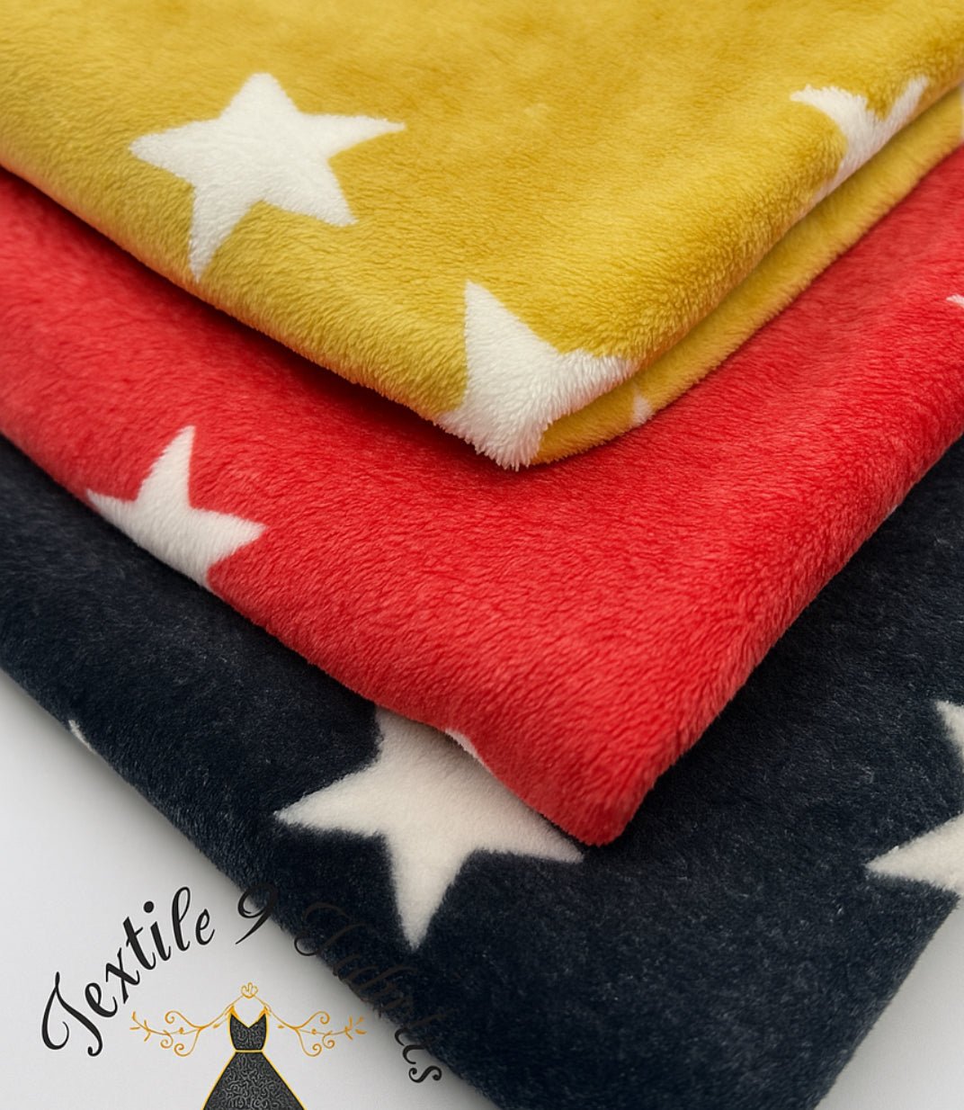 Stars Cuddle Fleece Fabric Blanket Loungewear - T9 Fabrics